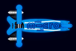 Самокат Mini Micro Deluxe Glow Plus (светящийся) LED арктический синий