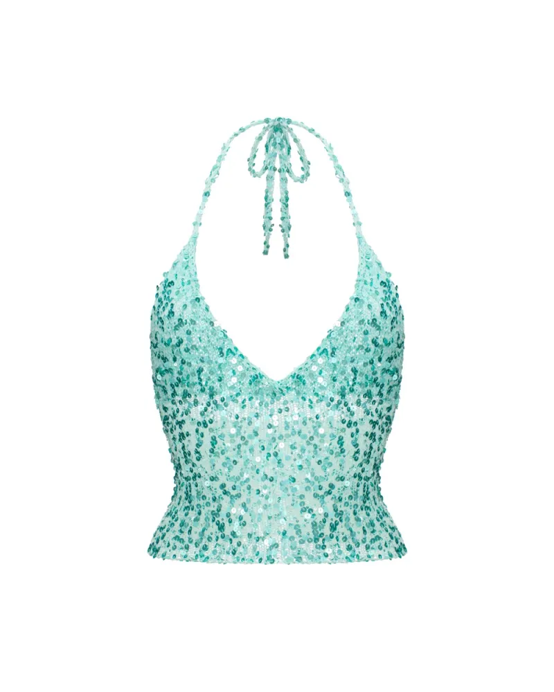 Платье вязаное Tiffany бирюзовый