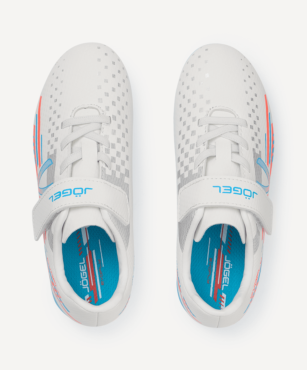 Бутсы футбольные Evofly FG Talant White/blue, детский