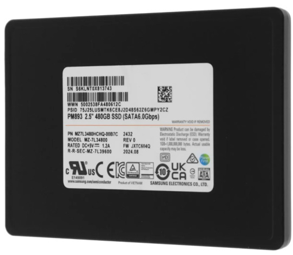 Накопитель SSD 2.5'' Samsung PM893 480 ГБ