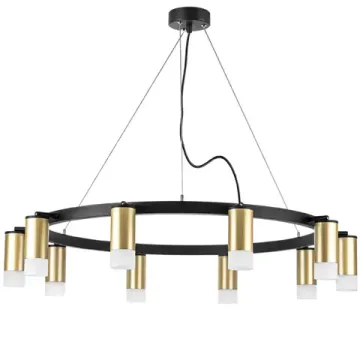 Люстра подвесная 10*GU10 LR0204001 черный/золотой Rullo Lightstar