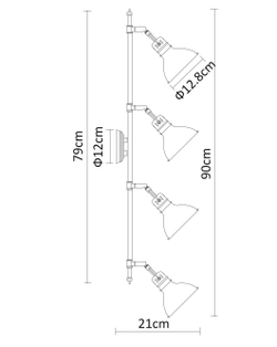 Светильник потолочный Arte Lamp Mark A1102PL-4AB