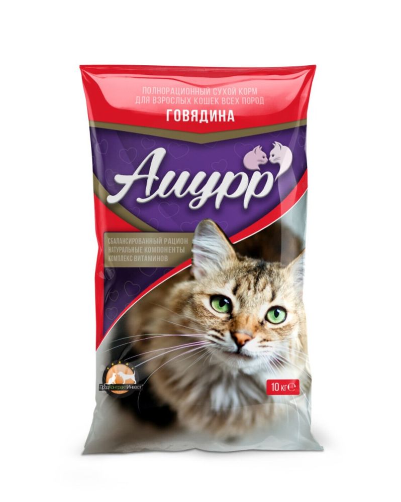 Сухой корм Амурр для взрослых кошек, говядина, 10 кг Сухой корм Амурр для взрослых кошек, говядина, 10 кг