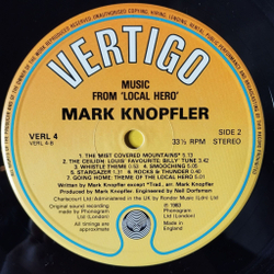 Винтажная виниловая пластинка LP Mark Knopfler Local Hero (UK 1983)