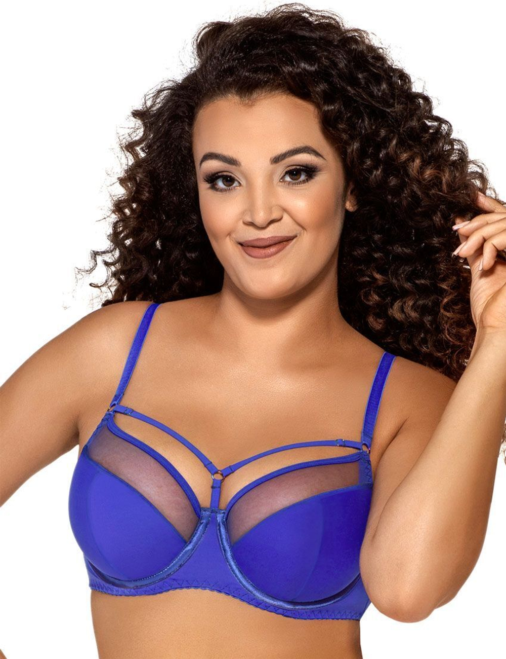 Бюстгальтер на косточках с вставками из сетки (Размер: 75H) (Цвет: красный)