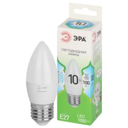 Лампа светодиодная ЭРА GREEN LINE LED B35-10W-840-E27 GL 10Вт свеча яркий белый свет E27 | Лампы cветодиодные Свеча (B/C)
