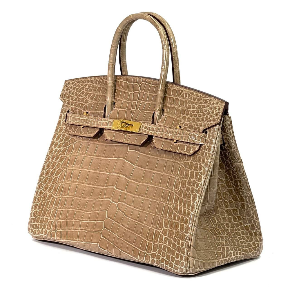 Сумка Hermes из кожи крокодила 35 см