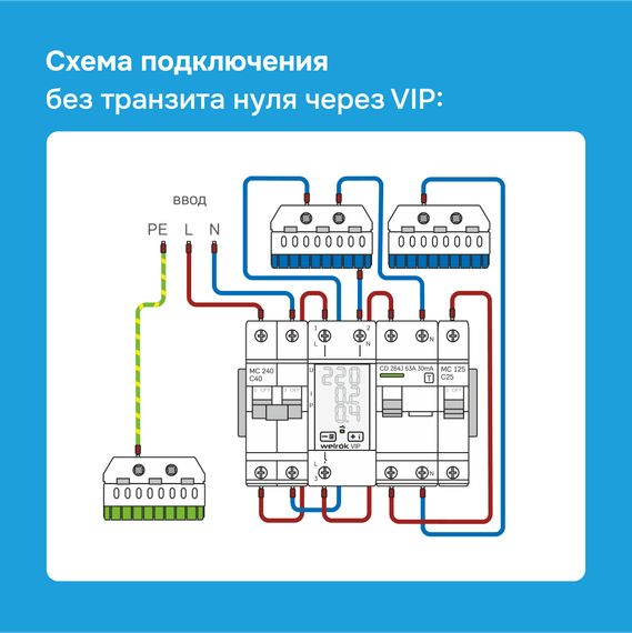Реле напряжения Welrok VIP-63 (многофункциональное реле)