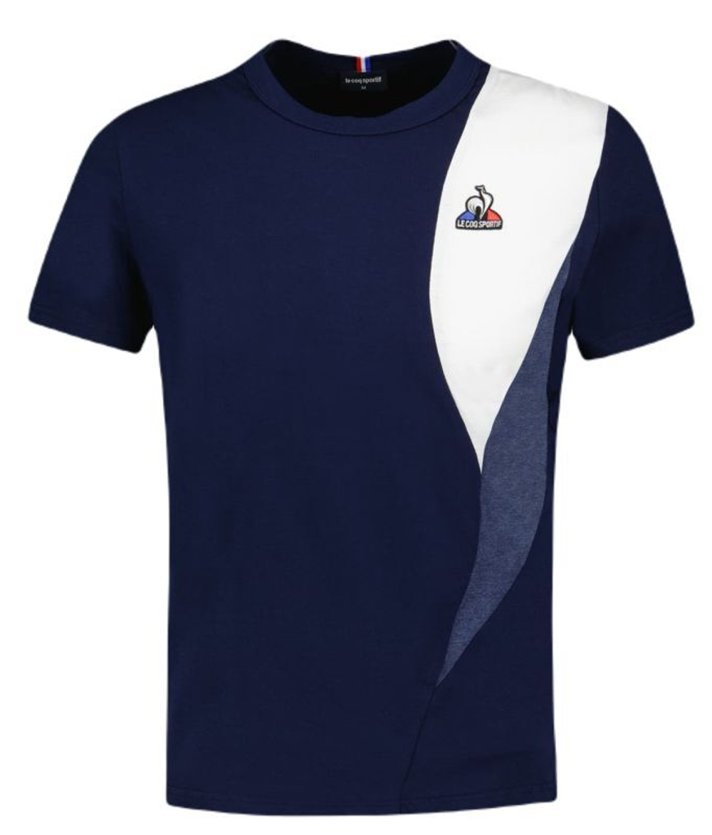 Мужская теннисная футболка Le Coq SAISON 1 Tee Short Sleeve N°1 SS23 - bleu nuit