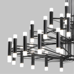 Подвесная светодиодная люстра Arte Lamp EMPIRE A2482SP-84BK