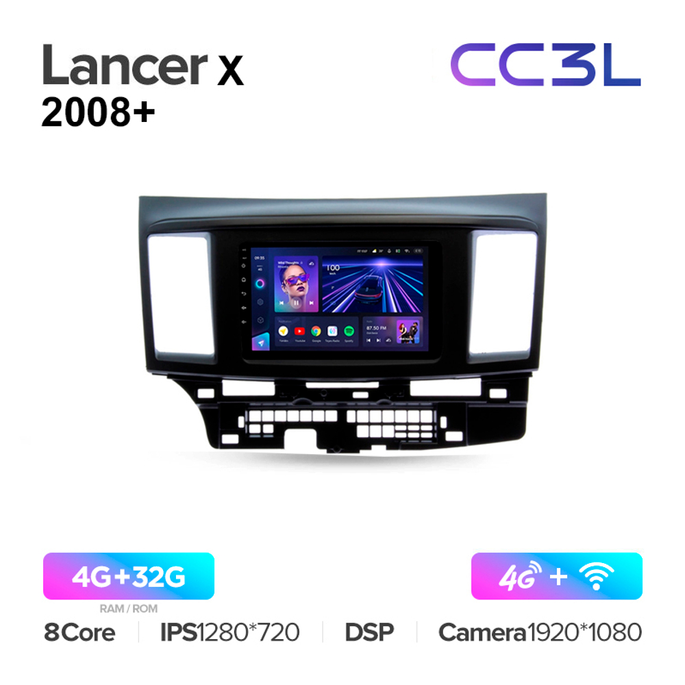 Teyes CC3L 9"для Mitsubishi Lancer X 2008+