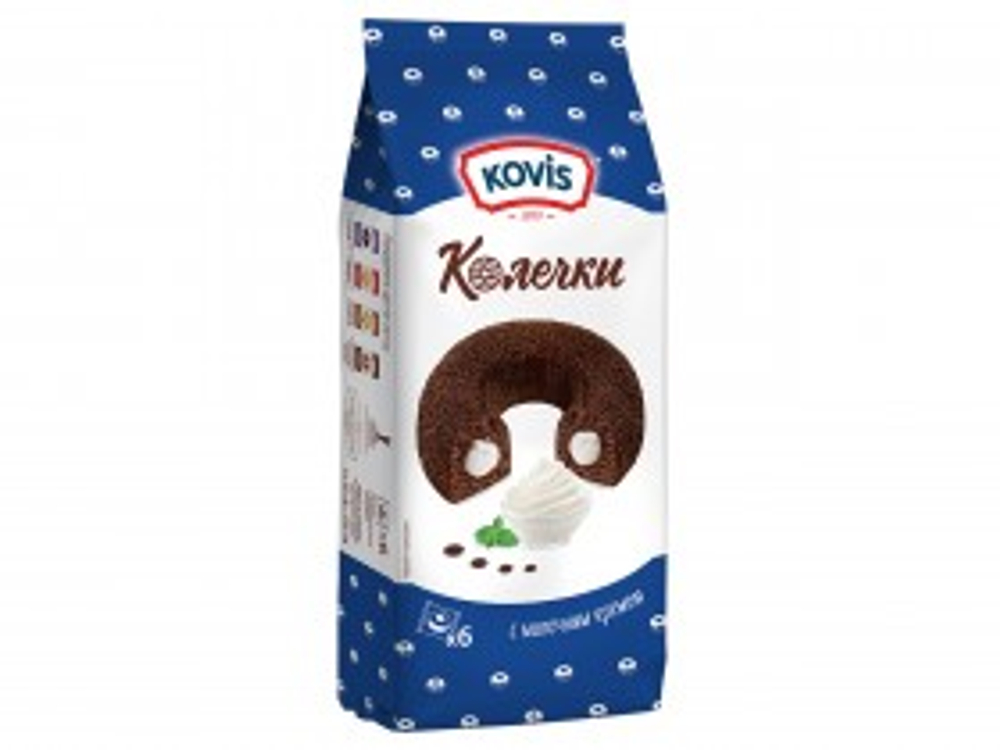 Колечки Kovis с молочным кремом 240г (6шт)