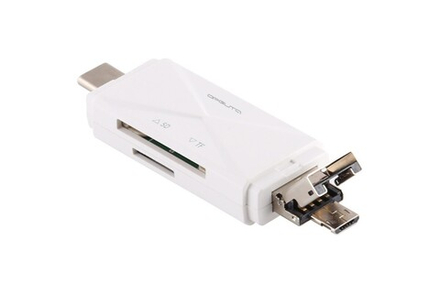 Картридер SD/MMC+Micro SD+MS+M2+ OTG microUSB TypeC