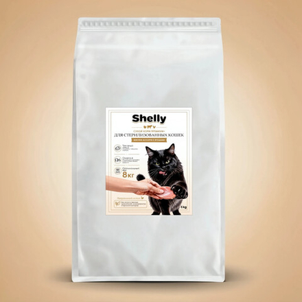 Сухой корм Shelly для стерилизованных кошек мясное ассорти с ягодами