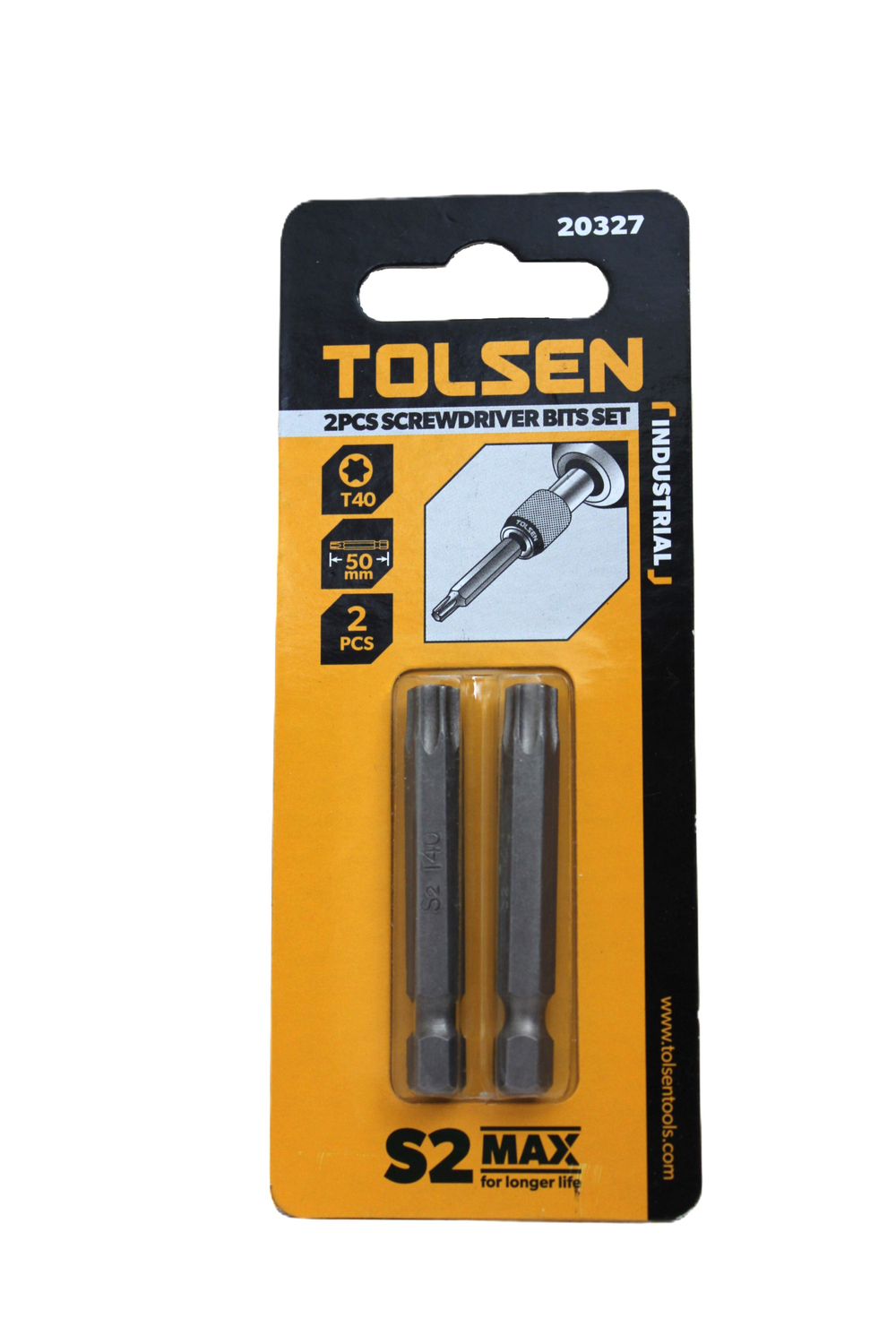 Набор односторонних бит TOLSEN "INDUSTRIAL" 1/4" T40х50мм 2шт. 20327