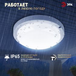 Светильник ЖКХ светодиодный ЭРА SPB-201-0-65K-015 IP65 15Вт 6500К D170 круглый | Светильники для ЖКХ IP65