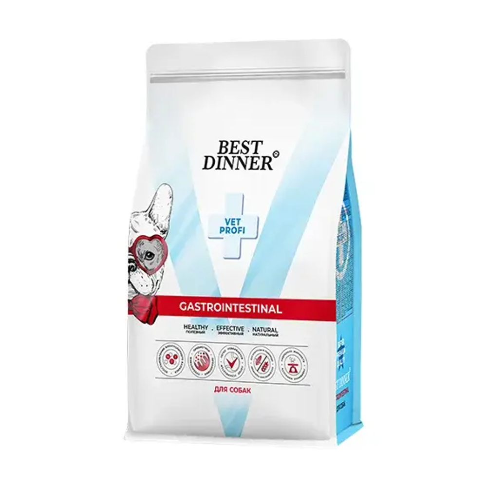 BEST DINNER VET PROFI Gastrointestinal Сухой корм для взрослых собак всех пород при нарушениях пищеварения, 2 кг