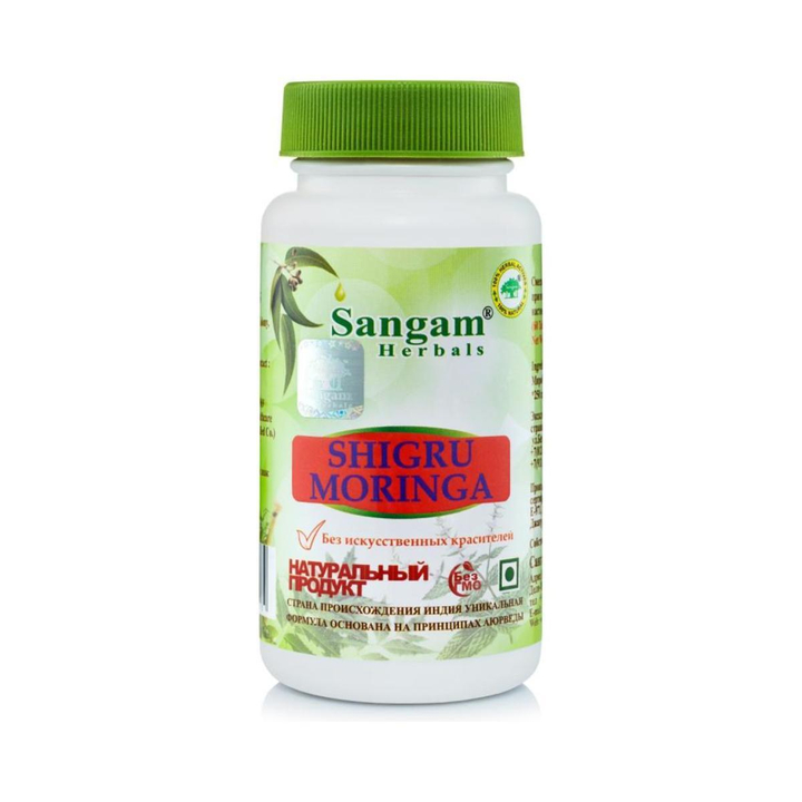 Sangam Herbals Shigru Moringa Моринга смесь сухого растительного сырья (750 мг) 60 таб