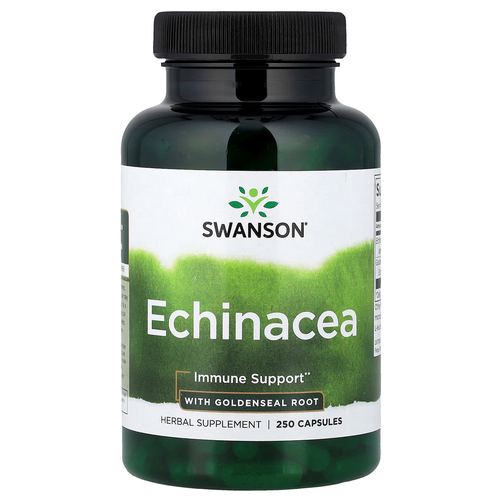 Swanson Vitamins, эхинацея с корнем желтокорня, 250 капсул