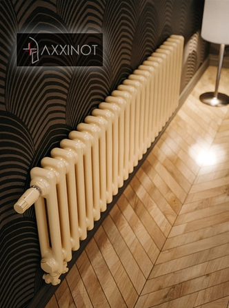 Axxinot Sentir 2030 - двухтрубный трубчатый радиатор высотой 300 мм, нижнее подключение с термовентилем, палитра RAL