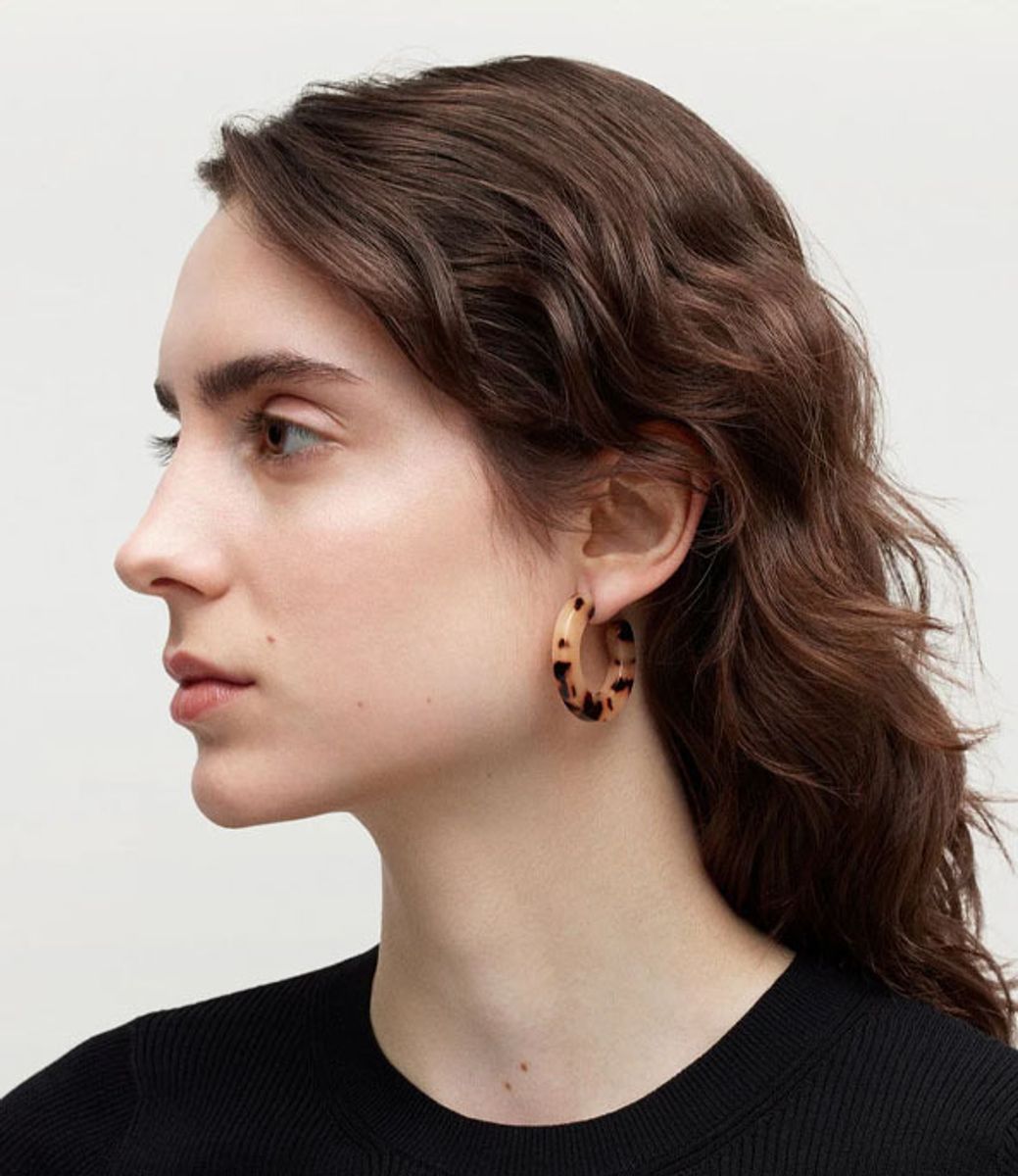 Machete Kate Hoops in Abalone — серьги из ацетата
