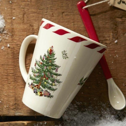 Кружка с ложкой 400мл Spode Рождественская ель