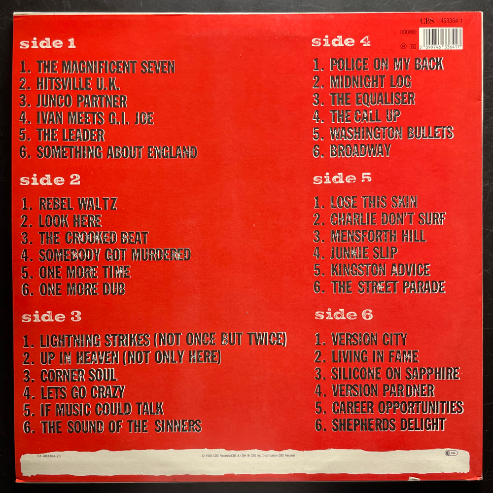 The Clash ‎– Sandinista! 3LP (Голландия 1989г.)