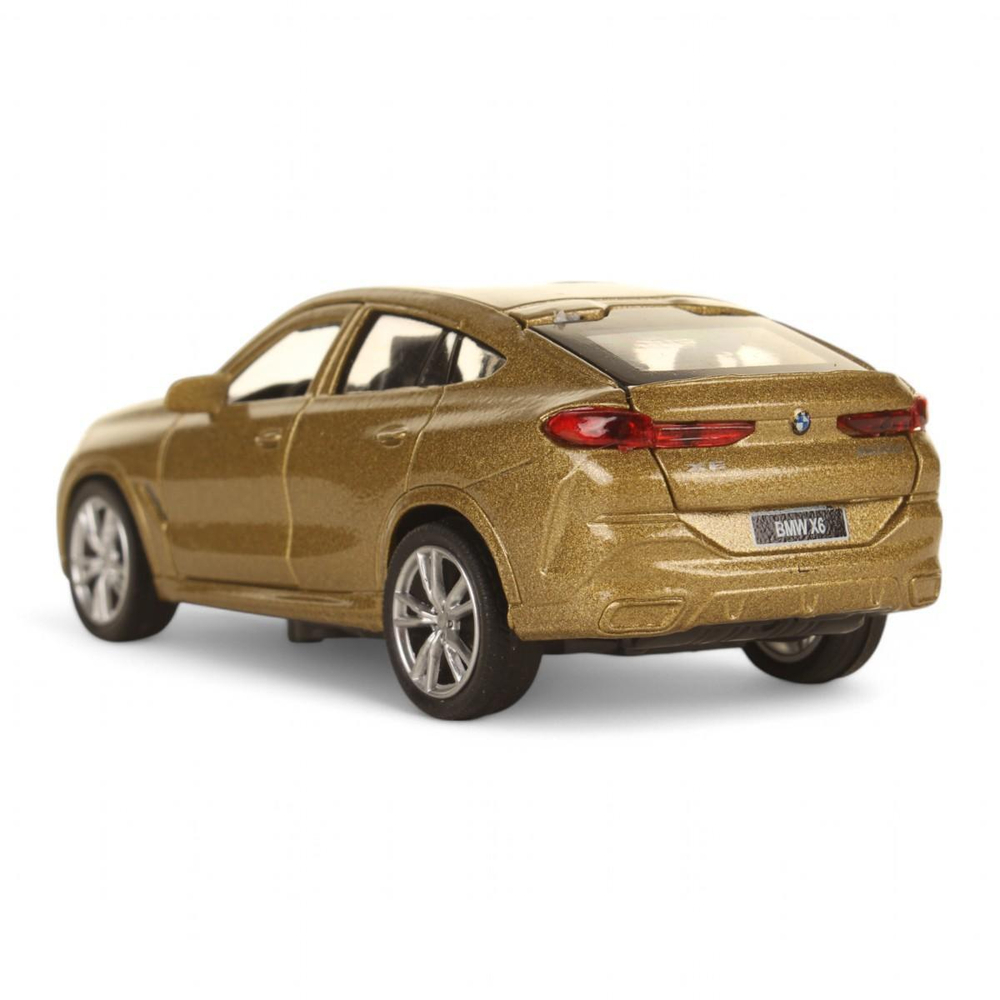 Модель ин. мет. "BMW X6" 12см, двери, бежевый, коробка X6-12MAT-BG (Технопарк)