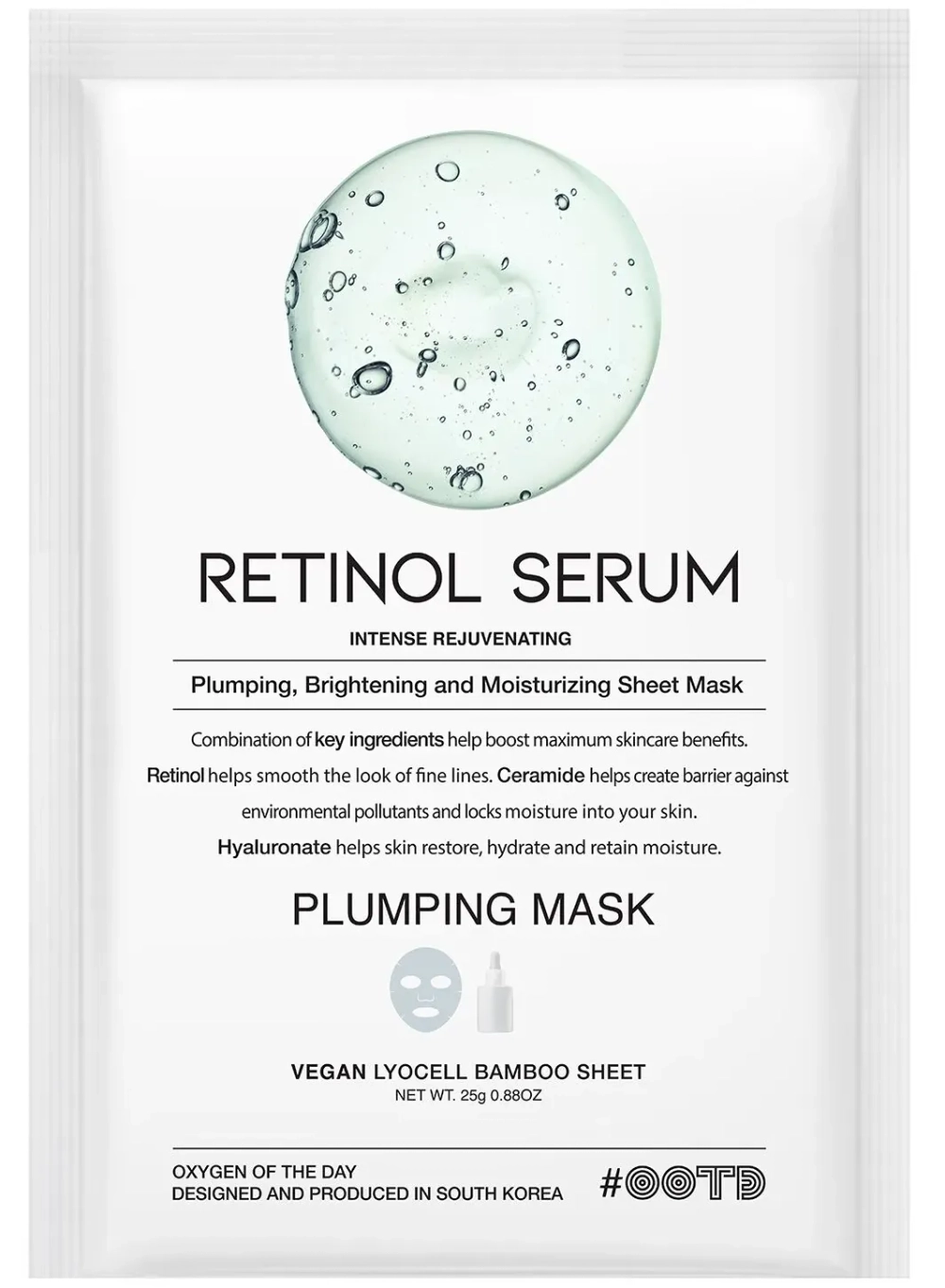 OOTD Retinol Serum Plumping Mask Тканевая маска для лица