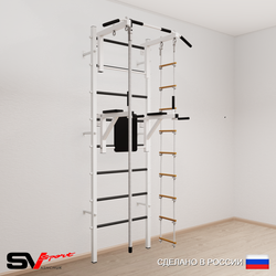 Шведская стенка Sv Sport усиленная 675 (Турник стандарт/Брусья/Канат/Лестница)