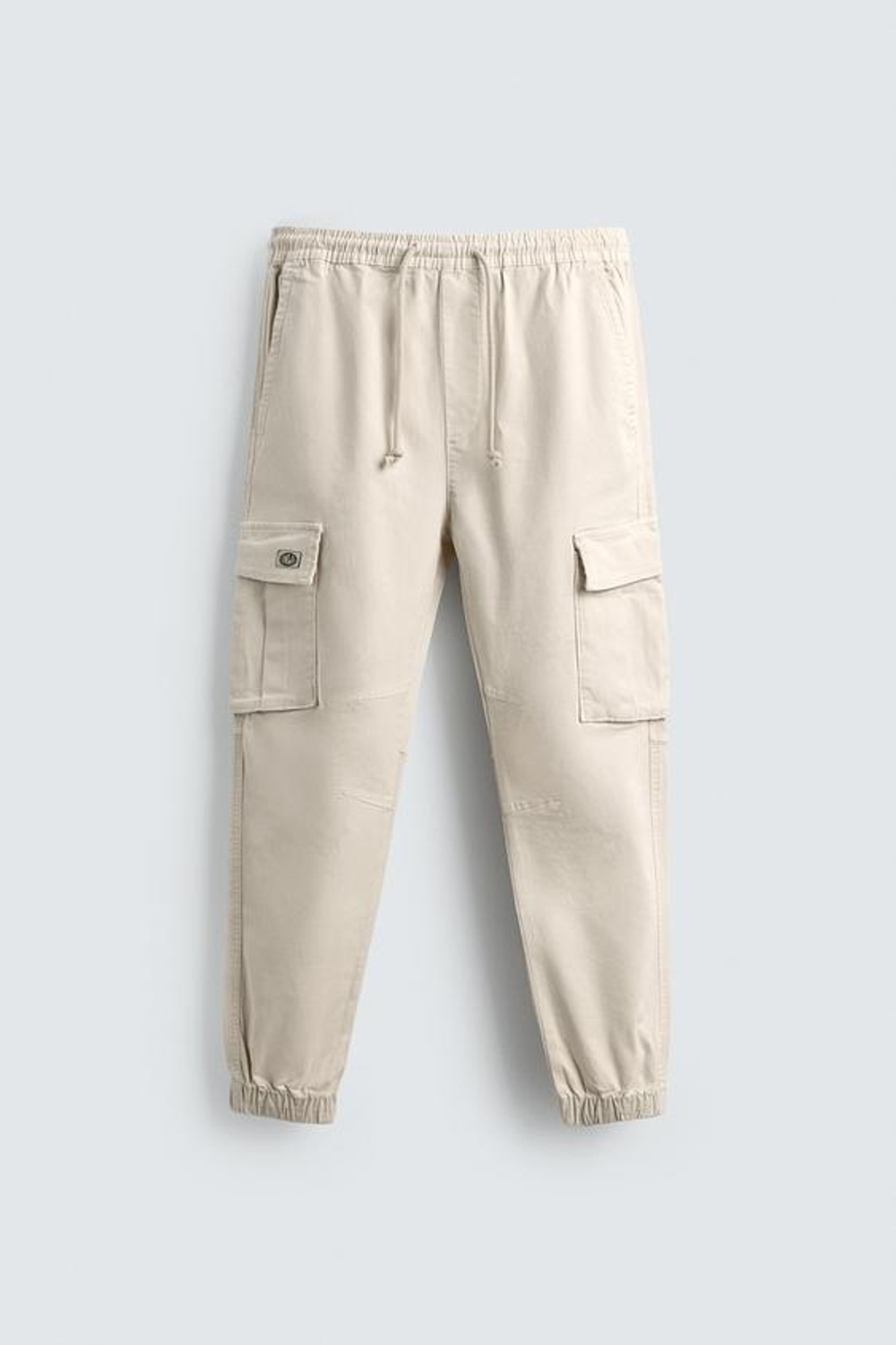 ZARA БРЮКИ КАРГО SLIM FIT, ЦВЕТ ЛЬДА