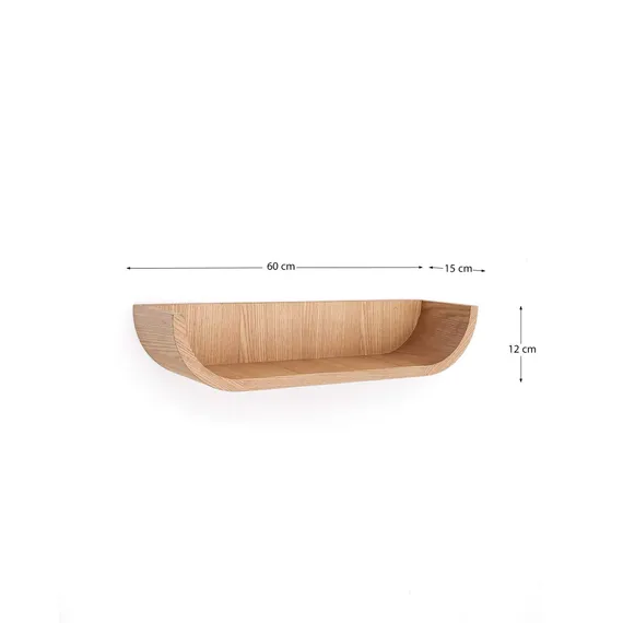 Salaya Полка из ламинированного ясеня  в натуральной отделке 60 x 12