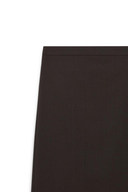 Massimo Dutti Эластичная юбка-миди из шерстяной смеси - Limited Edition, коричневый