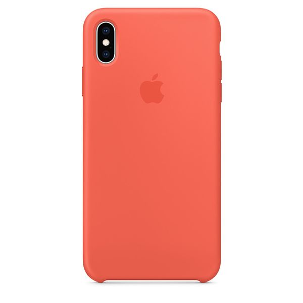 Чехол силиконовый для iPhone XS Max (Спелый нектарин)