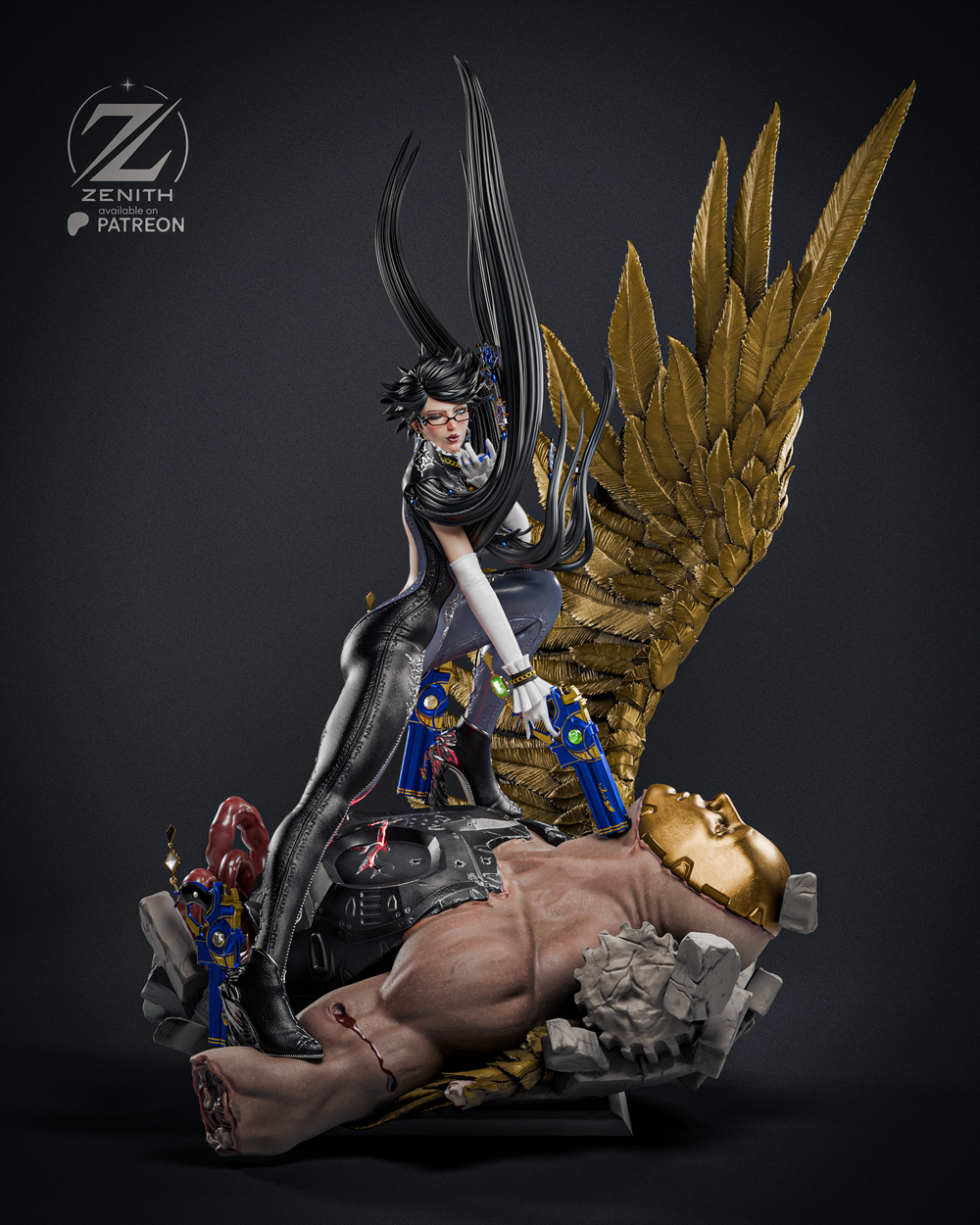Байонетта — Umbra Witch в эпичной боевой стойке Bayonetta Фигурка
