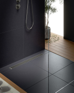 Душевой лоток Drain System 700 DS230107/18 Черное золото, с вставкой «Lines»