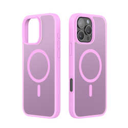 Защитный матовый чехол розового цвета (Rose Pink) с MagSafe для iPhone 16 Pro Max, серия Yind Series от Dux Ducis