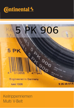 Ремень генератора Continental 5PK906
