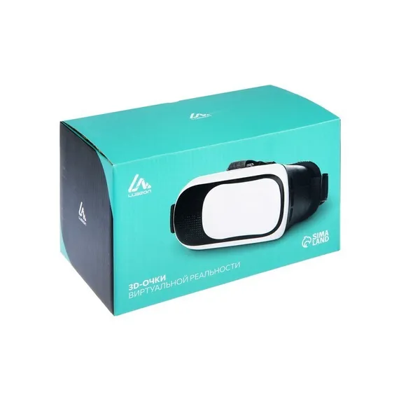 3D Очки виртуальной реальности LuazON VR 2, смартфоны до 6.5" (75х160мм), черно-белые