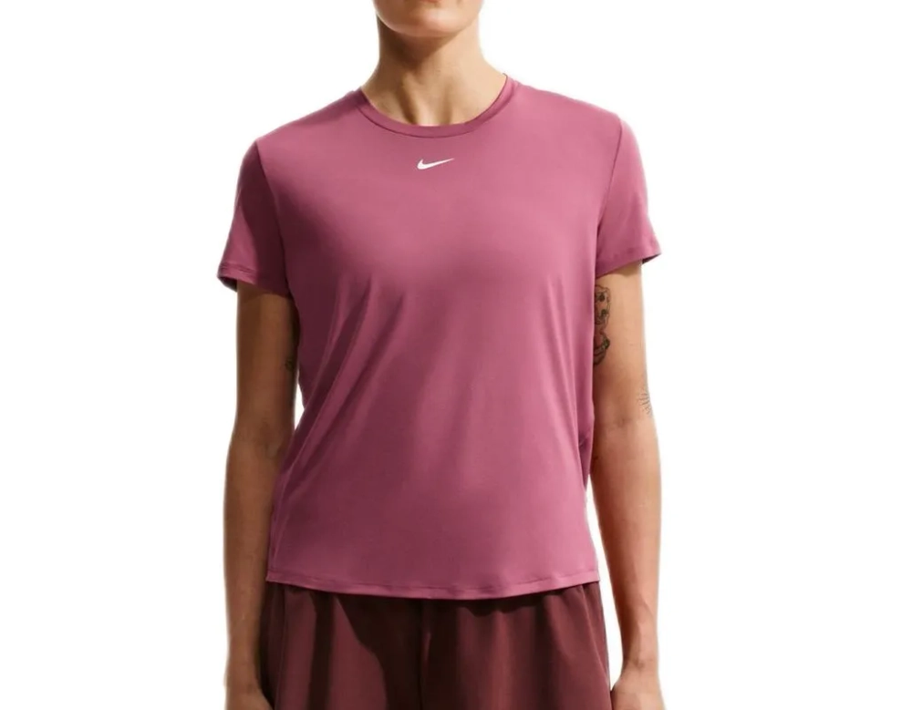 Женская теннисная футболка Nike Dri-Fit One Classic - pink smoke/white