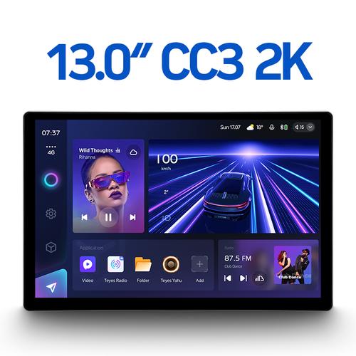 Магнитола для Hyundai Getz 2002-2011 (рамка серебро) - Teyes CC3-2K монитор 13", QLED+2K, Android 10, Быстрая, 4G SIM-слот, CarPlay