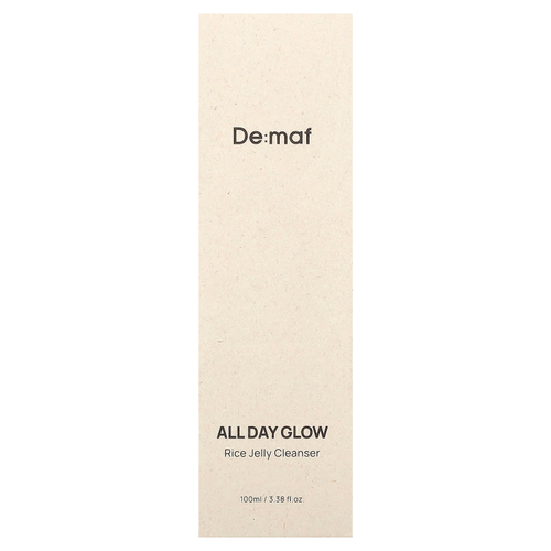 De:maf, All Day Glow, очищающее средство с рисовым желе, 100 мл (3,38 жидк. унции)
