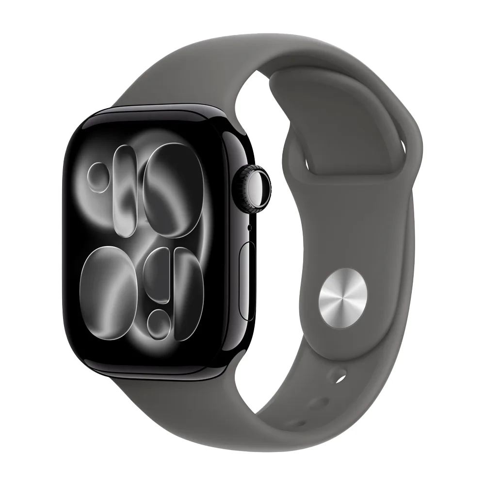 Умные часы Apple Watch Series 11 GPS, 42mm, Jet Black Aluminium Case with Stone Gray Sport Band, M/L