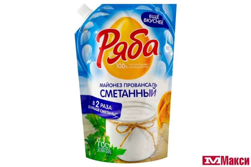 Майонез Ряба Сметанный 50,5% 530 гр