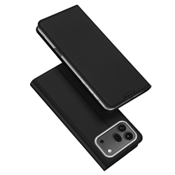 Чехол книжка из кожи черного цвета для смартфона Honor 600 и 600 Pro, серия Skin Pro Series от Dux Ducis