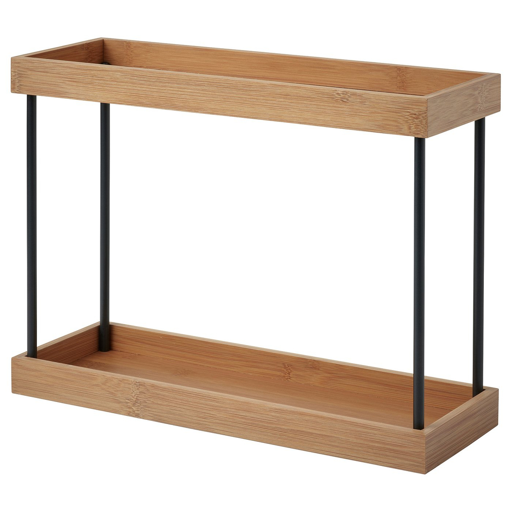 IKEA NÅLBLECKA  (ИКЕА НОЛБЛЕКА)  -  Органайзер для кухонной столешницы - металл/бамбук 38х13х28 см