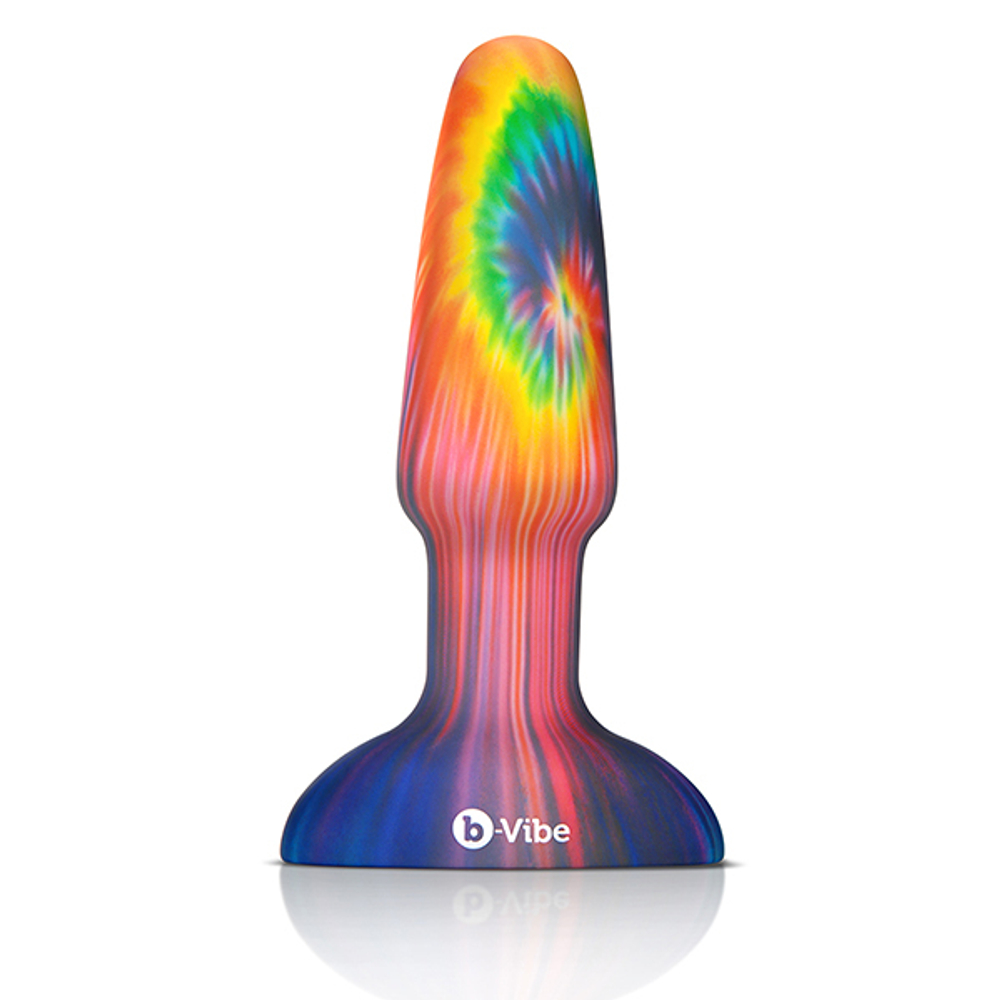 Анальная премиум-пробка с эффектом римминга 15см b-Vibe Peace & Love Tie-Dye BV-026