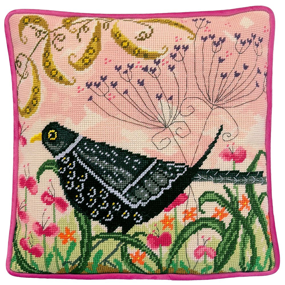 Набор для вышивания нитками Bothy Threads подушки Blackbird Tapestry Набор для вышивания нитками Bothy Threads подушки Blackbird Tapestry