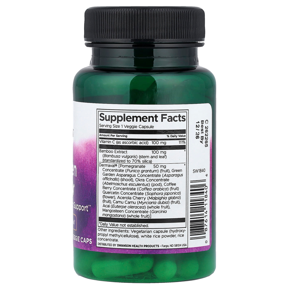 Swanson Vitamins, Vegan Collagen Builder, 60 растительных капсул