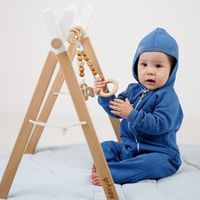 Комбинезон с капюшоном "Деним" утепленный 0+